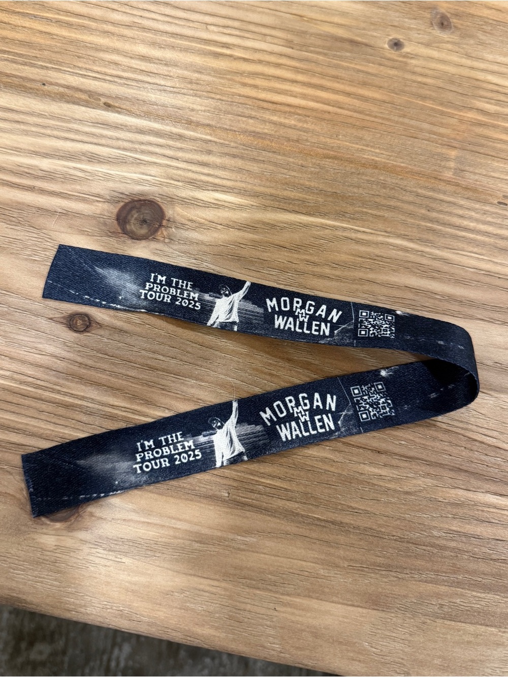 Morgan Wallen "I'm The Problem" Tour 2025 Black Wristband